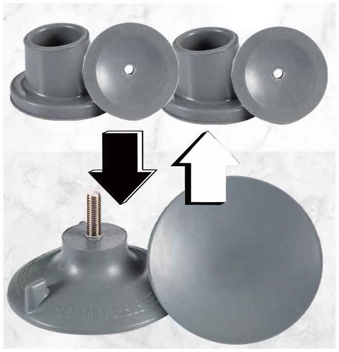 Shower chair - comparison of suction cup mats and original mats
