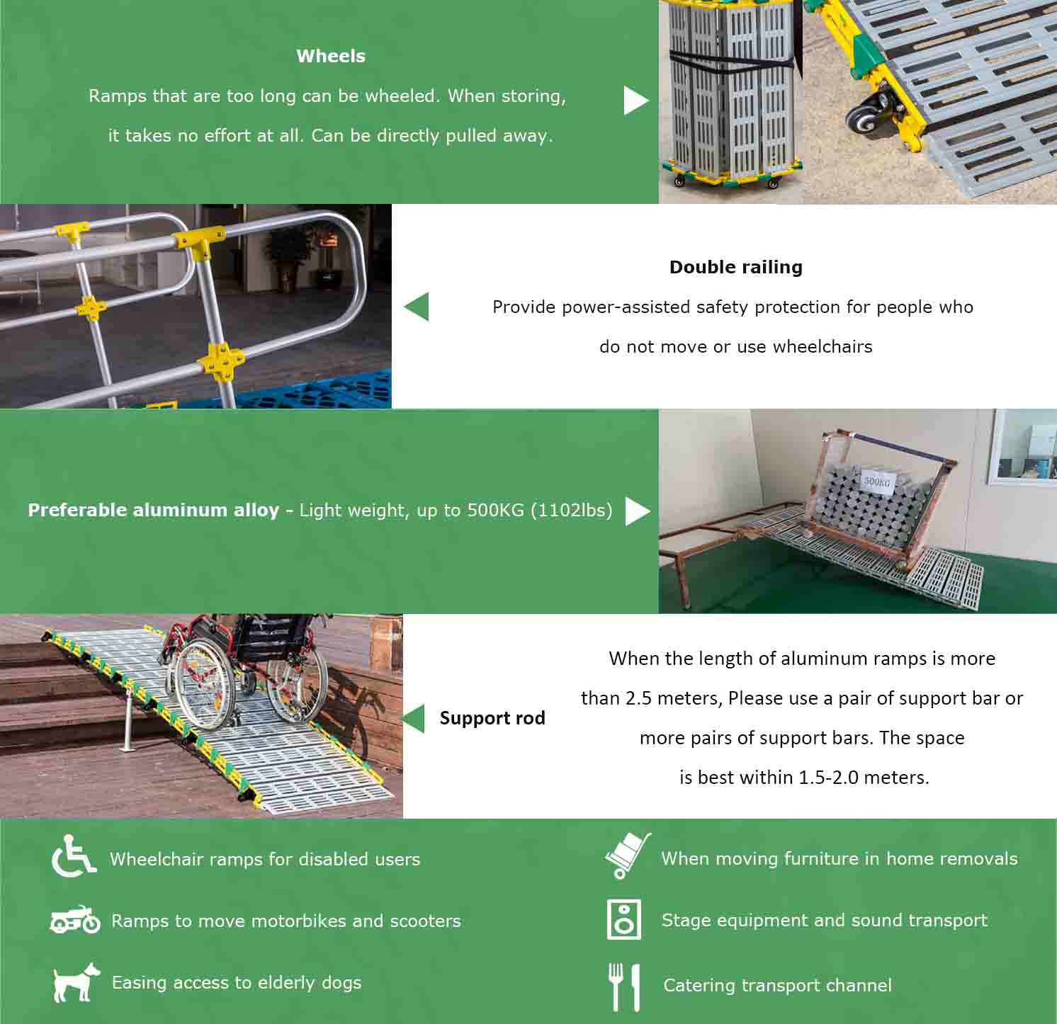 aluminum ramp with handrails aluminum ramp with handrails