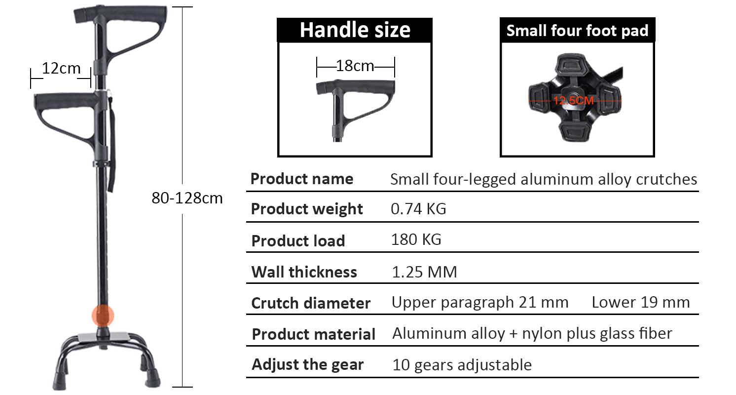 Adjustable walking stick detail